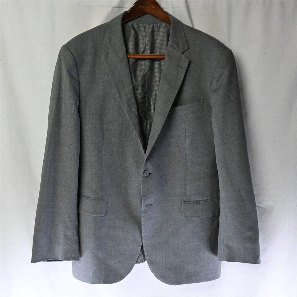 Joseph Abboud 44R Gray Freedom USA Made 2 Button‎ Blazer Jacket Sport Coat